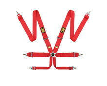 Load image into Gallery viewer, OMP First 3 Safety Harness Red