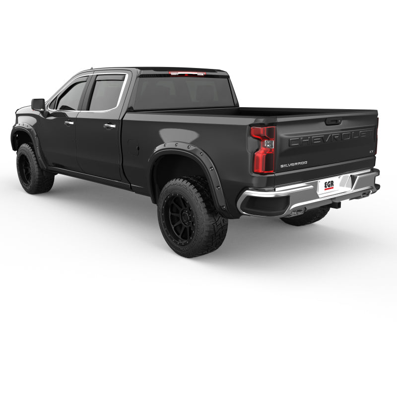 EGR 19-22 Chevrolet Silverado 1500 Traditional Bolt-On Look Fender Flares Black Set Of 4