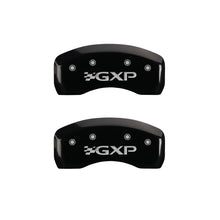 Load image into Gallery viewer, MGP 4 Caliper Covers Engraved Front Pontiac Engraved Rear GXP Black finish silver ch