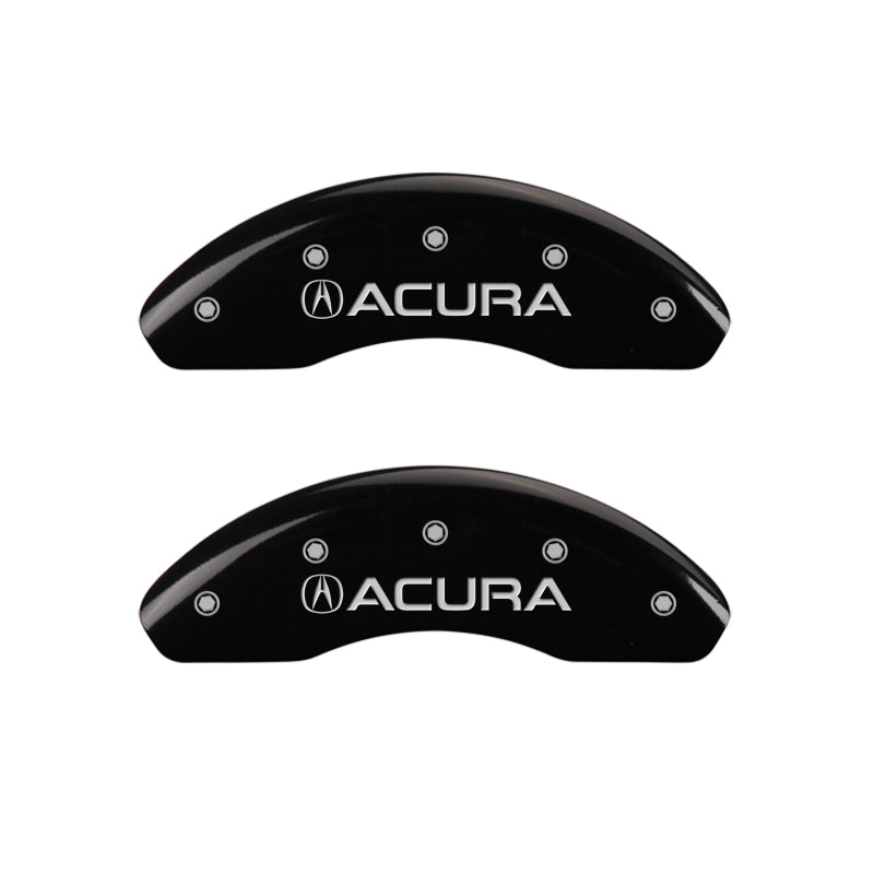 MGP 4 Caliper Covers Engraved Front Acura Engraved Rear ILX Black finish silver ch