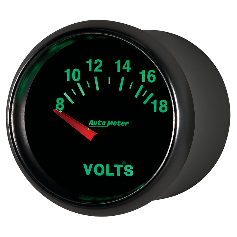 Autometer GS 52mm 8-18 Volts Short Sweep Electronic Voltmeter Gauge