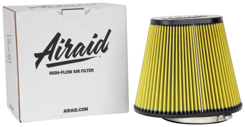 Airaid Universal Air Filter - Cone 6in FLG x 10-3/4x7-3/4in B x 7-1/4x4-3/in T x 9in H - Synthaflow