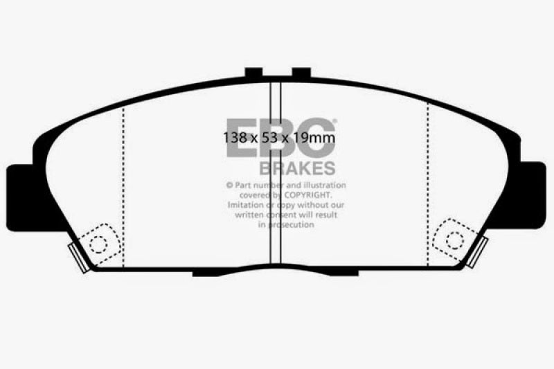 EBC 92-96 Honda Prelude 2.2 Ultimax2 Front Brake Pads