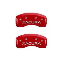 Load image into Gallery viewer, MGP 4 Caliper Covers Engraved Front &amp; Rear Acura Red Finish Silver Char 2017 Acura RDX