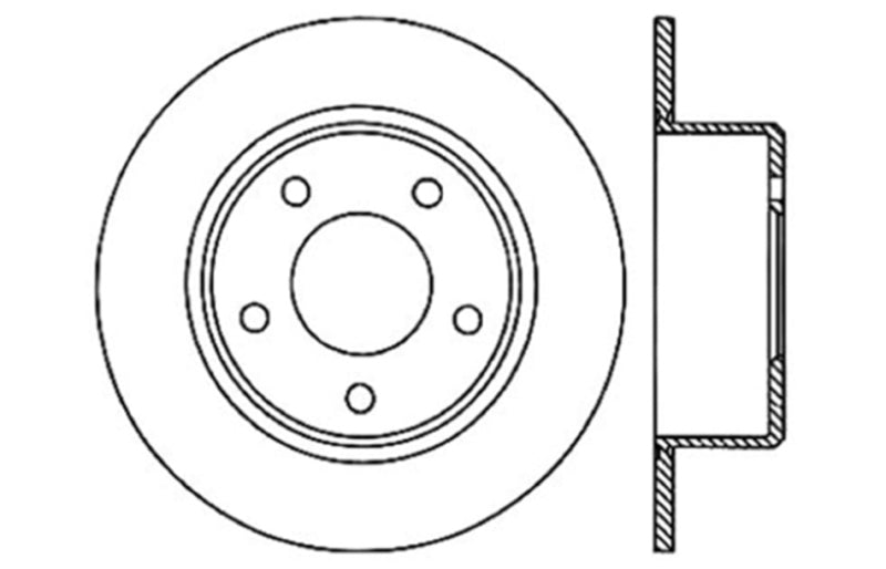 StopTech 05-13 Chrysler300/300C / 09-12 Dodge Challenger Rear Right Drilled & Slotted Rotor