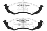 EBC 89-91 Ford Thunderbird 3.8 Ultimax2 Front Brake Pads