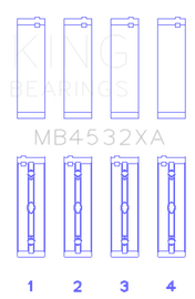 King Engine Bearings Mercedes-Benz OM 642.822/36/910/20/30/70 Main Bearing Set