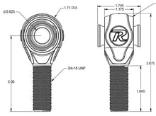 Load image into Gallery viewer, Ridetech R-Joint Rod End with 3/4in-16 Right Hand Thread