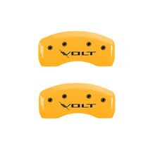 Load image into Gallery viewer, MGP 4 Caliper Covers Engraved Front &amp; Rear Volt Yellow finish black ch