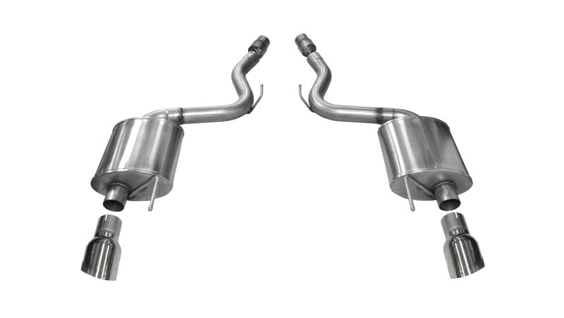 Corsa 2015-2017 Ford Mustang GT 5.0 3in Axle Back Exhaust Polish Dual Tips (Touring)