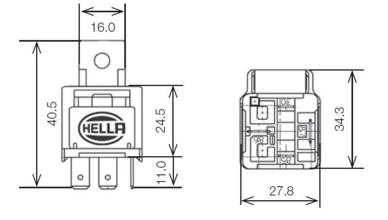 Hella Relay 12V 25A SPST 25A Fuse Bkt