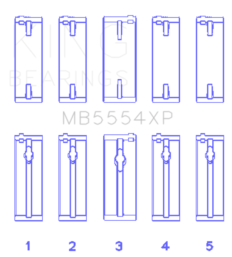 King Engine Bearings Toyota 3SGTE Performance Main Bearing Set - Size STD
