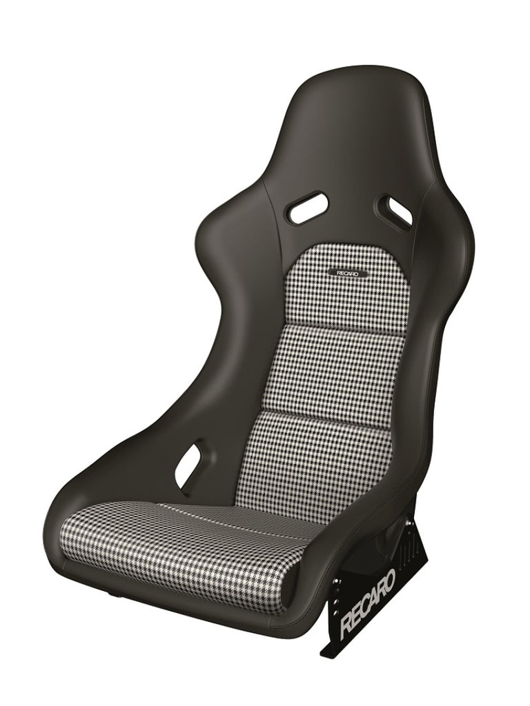 Recaro Classic Pole Position ABE Seat - Black Leather/Pepita Fabric