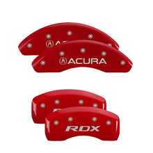 Load image into Gallery viewer, MGP 4 Caliper Covers Engraved Front &amp; Rear MGP Red finish silver ch