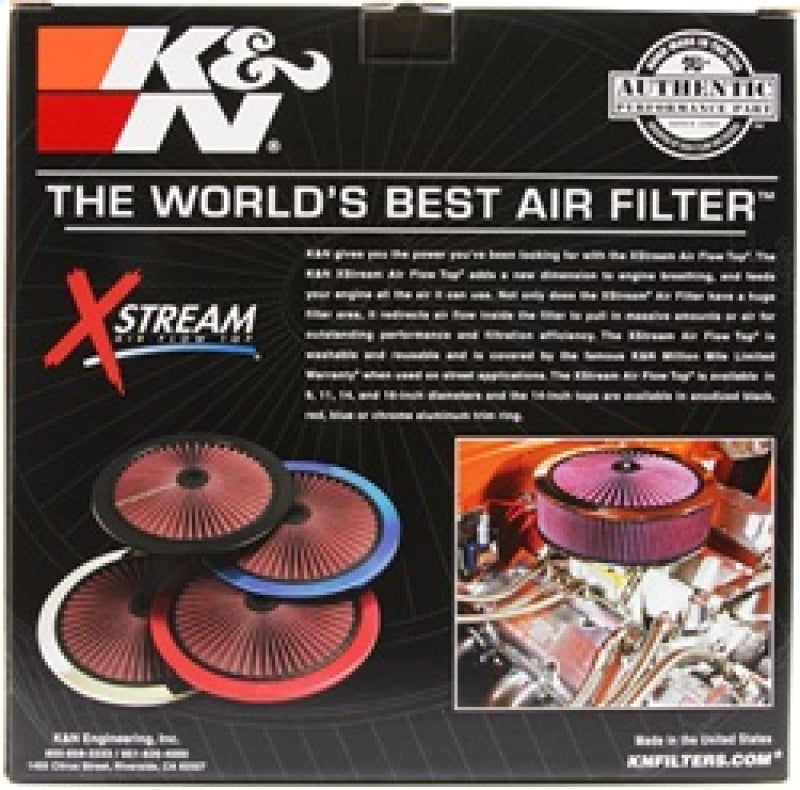 K&N X-Stream Top Filter X-Stream 14 inch OD Black