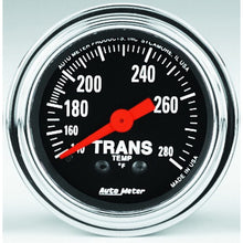 Load image into Gallery viewer, AutoMeter Gauge Trans Temp 2-1/16in. 140-280 Deg. F Mechanical 8ft. Traditional Chrome