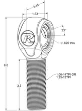 Load image into Gallery viewer, Ridetech R-Joint XL Rod End with 1.25in -12 Left Hand Thread