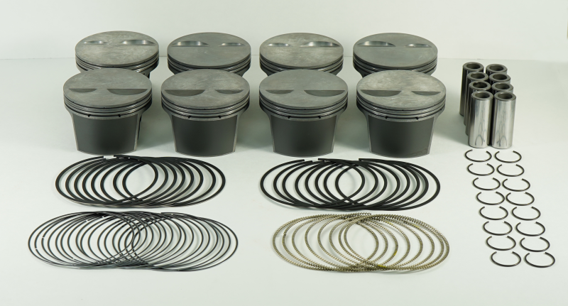 Mahle MS Piston Set SBC 315ci 3.796in Bore 3.480in Stroke 5.700in Rod .927 Pin -1cc 9.9 CR Set of 8