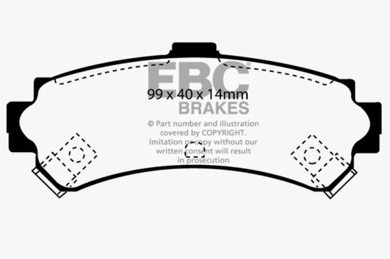 EBC 95-97 Nissan Sentra 1.6 Ultimax2 Rear Brake Pads