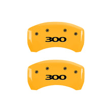 Load image into Gallery viewer, MGP 4 Caliper Covers Engraved Front &amp; Rear 300 Yellow finish black ch