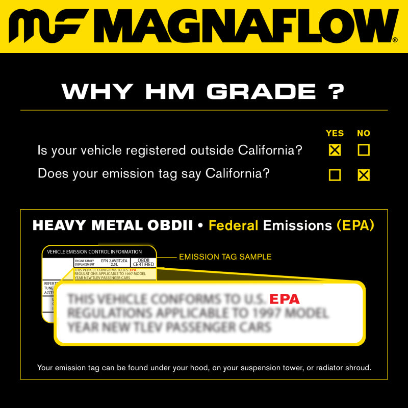 MagnaFlow Direct fit Catalytic Converter, Lincoln 03-06 8 3.9L; Y Pope Assy