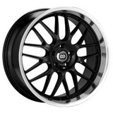 Enkei Lusso 18x8 40mm Offset 5x114.3 Bolt Pattern 72.6 Bore Black w/ Machined Lip Wheel