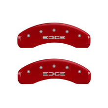 Load image into Gallery viewer, MGP 4 Caliper Covers Engraved Front &amp; Rear Edge Red finish silver ch