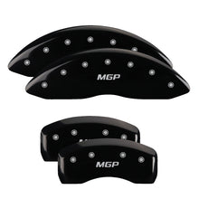 Load image into Gallery viewer, MGP 4 Caliper Covers Engraved Front &amp; Rear MGP Black Finish Silver Characters 2017 Acura MDX