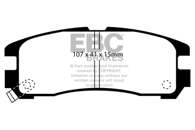 EBC 95-99 Chrysler Sebring Coupe 2.0 Redstuff Rear Brake Pads