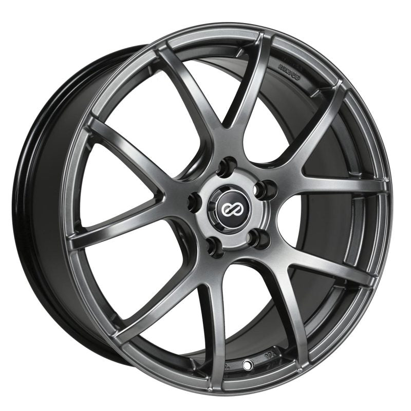 Enkei M52 18x8 42mm Offset 5x120 Bolt Pattern 72.6mm Bore Dia Hyper Black Wheel