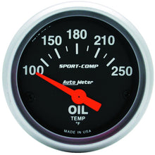 Load image into Gallery viewer, Autometer Sport-Comp 52mm SSE 100-250F Oil Temperature Gauge