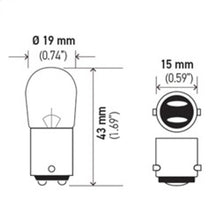 Load image into Gallery viewer, Hella Bulb 1004 12V 12/12W BA15d B6