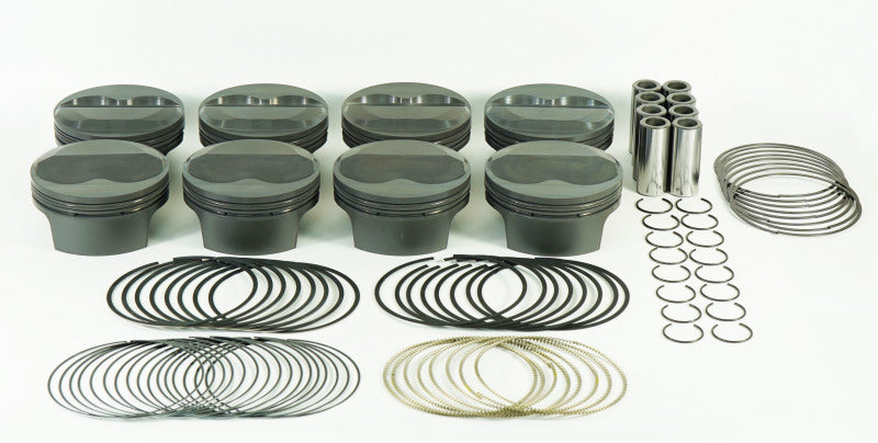 Mahle MS Piston Set SBC 414ci 4.125in Bore 3.875in Stroke 6.0in Rod .927 Pin 4cc 13.3 CR Set of 8