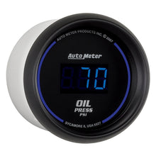 Load image into Gallery viewer, Autometer Cobalt Digital 52.4mm Black 0-100psi Oil Pressure Gauge