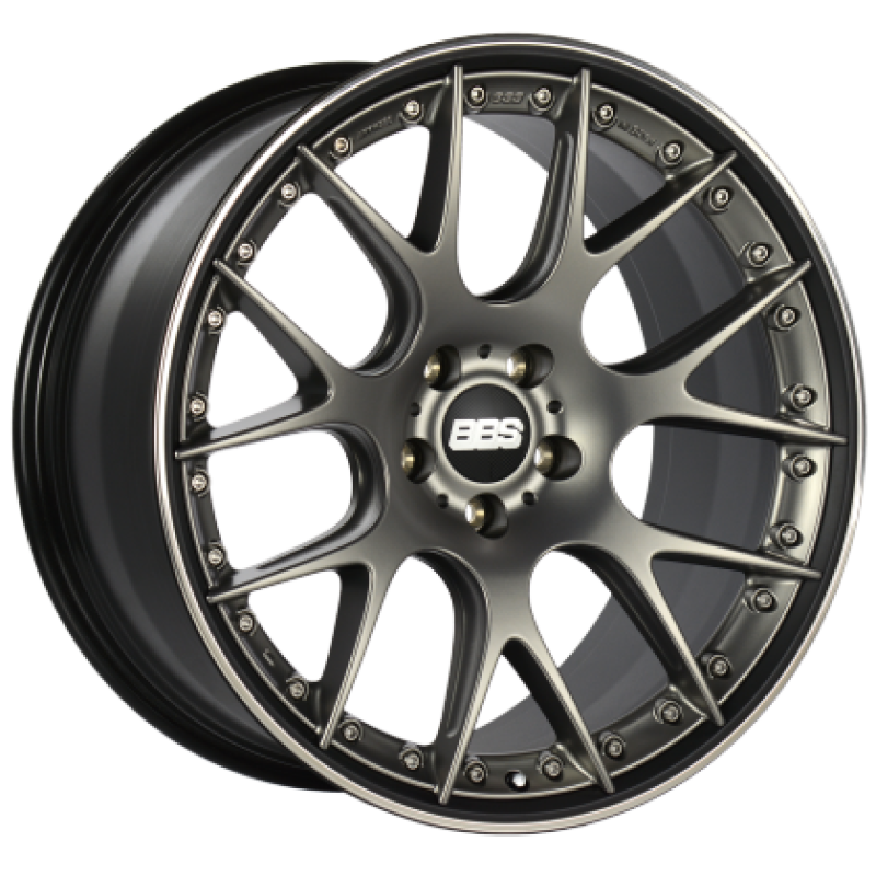 BBS CH-RII 20x9 5x112 ET30 Satin Platinum Center Black Lip SS Rim Prot Wheel -82mm PFS/Clip Req