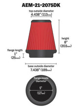 Load image into Gallery viewer, AEM 5in Dryflow Air Filter with 8in Element