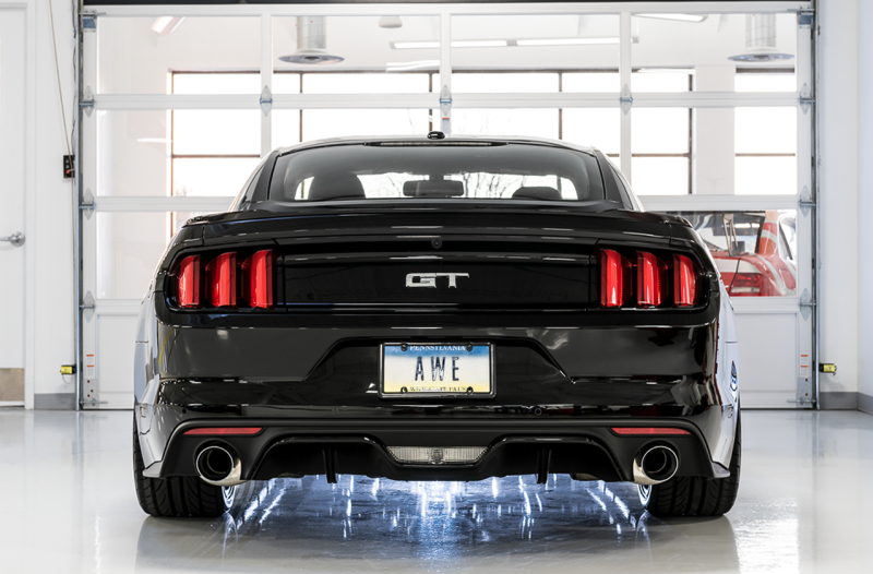 AWE Tuning S550 Mustang GT Cat-back Exhaust - Track Edition (Chrome Silver Tips)