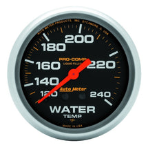 Load image into Gallery viewer, Autometer Liquid Filled Mechanical 66.7mm 120-240 deg F Water Termperature Gauge w/ 12in Tubing