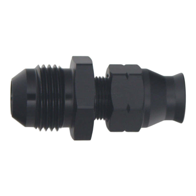 DeatschWerks 8AN Male Flare to 5/16in Hardline Compression Adapter - Anodized Matte Black