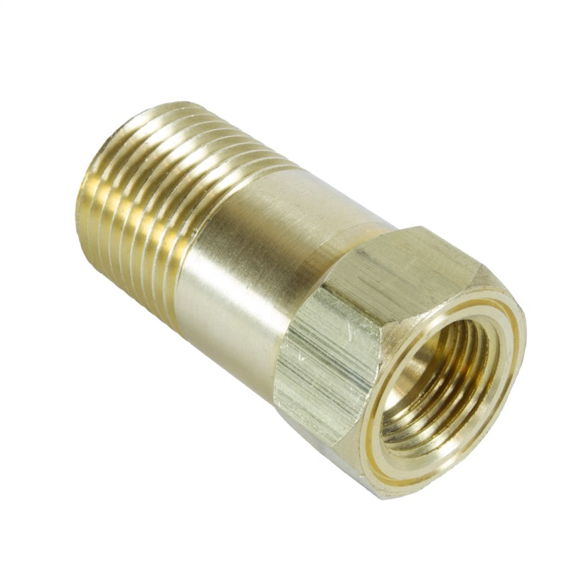 Autometer Adapter Fitting 1/2 NPT Brass Male Extension for Mechanical Gauge