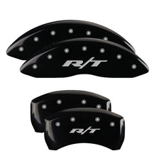 Load image into Gallery viewer, MGP 4 Caliper Covers Engraved Front &amp; Rear With out stripes/Durango Black finish silver ch