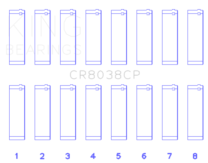 King 03-09 Ford Powerstroke V8 6.0L Diesel (Size +.026mm) Connecting Rod Bearing Set