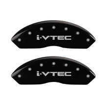 Load image into Gallery viewer, MGP 4 Caliper Covers Engraved Front &amp; Rear i-Vtec Black finish silver ch