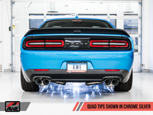 Load image into Gallery viewer, AWE Tuning 2015+ Dodge Challenger 6.4L/6.2L Non-Resonated Touring Edition Exhaust - Quad Silver Tips