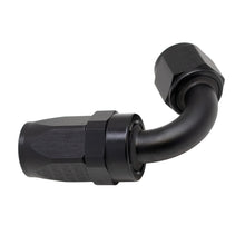 Load image into Gallery viewer, DeatschWerks 8 AN Female Flare Swivel 120-Degree Hose End CPE - Anodized Matte Black