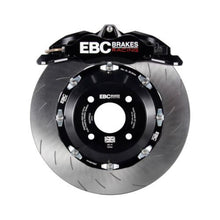 Load image into Gallery viewer, EBC Racing 15-17 Ford Fiesta (Mk7) Black Apollo-4 Calipers 300mm Rotors Front Big Brake Kit