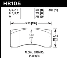 Load image into Gallery viewer, Hawk Alcon/Brembo/Porsche DTC-70 Rear Race Brake Pads