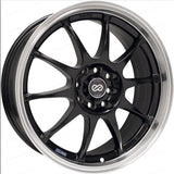 Enkei J10 18x7.5 4x100/114 42mm Offset 72.62mm Bore Dia Matte Black w/ Machined Lip Wheel