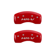 Load image into Gallery viewer, MGP 4 Caliper Covers Engraved Front Honda Engraved Rear HR-V Red finish silver ch