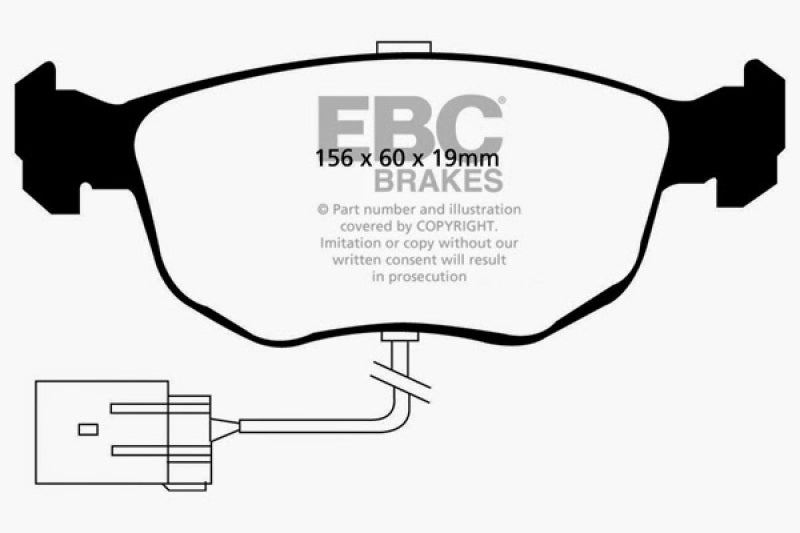 EBC 98-99 Ford Contour 2.5 SVT Ultimax2 Front Brake Pads